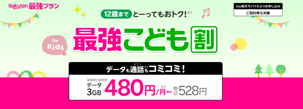 楽天モバイル最強こども割