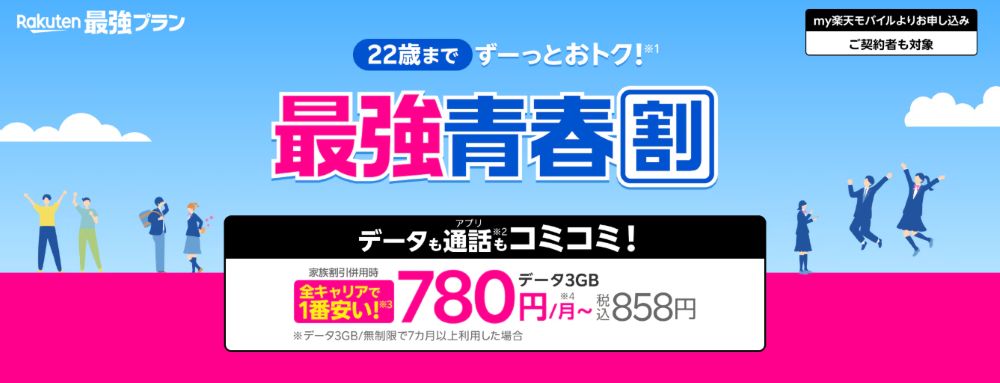 楽天モバイル最強青春割