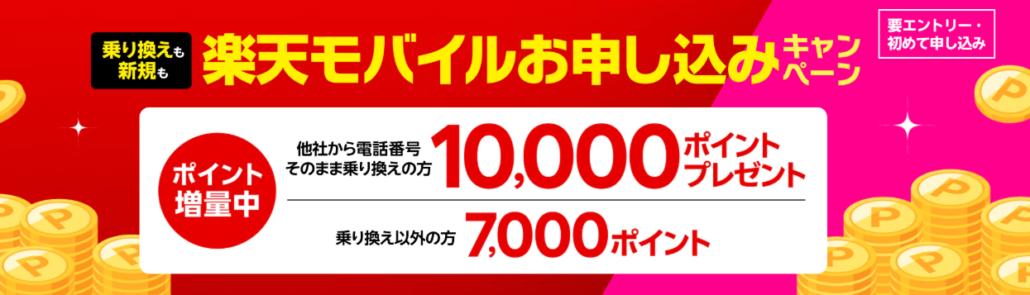 楽天モバイル初めてお申し込みキャンペーン