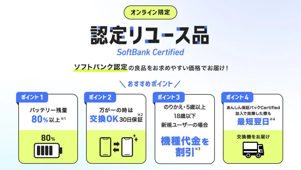 ソフトバンク 認定リユース品