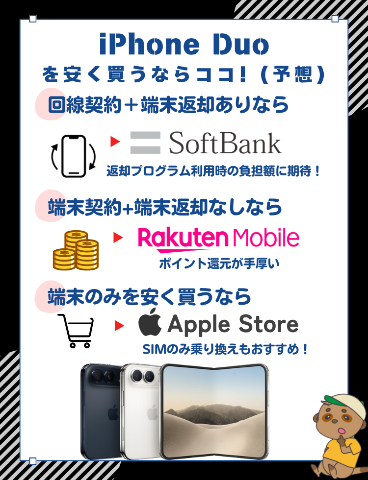 iPhone Duo 安く買う方法
