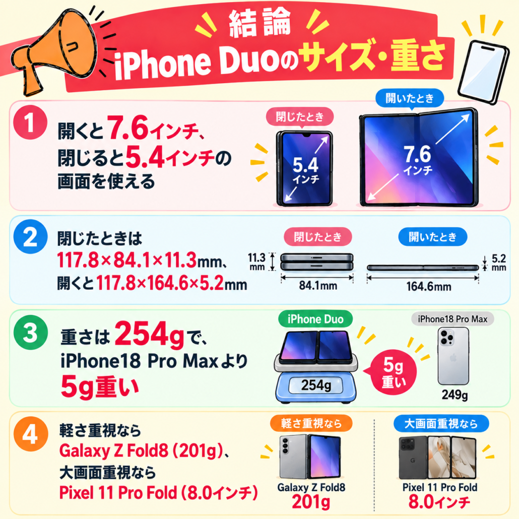iPhone Duo サイズ