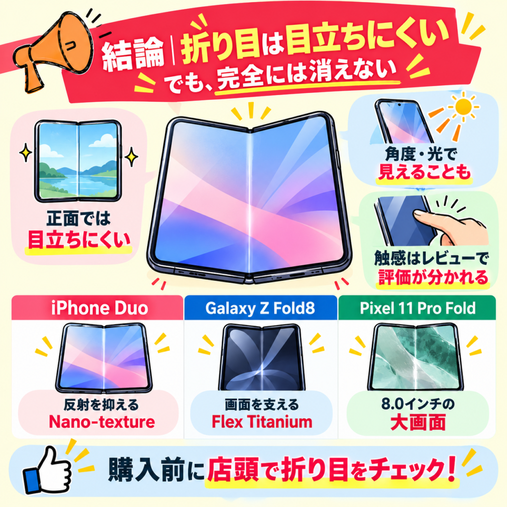 iPhone Duo 折り目